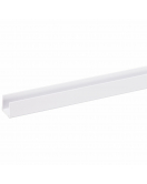U-PROFIEL KUNSTSTOF 18X21MM WIT 260CM