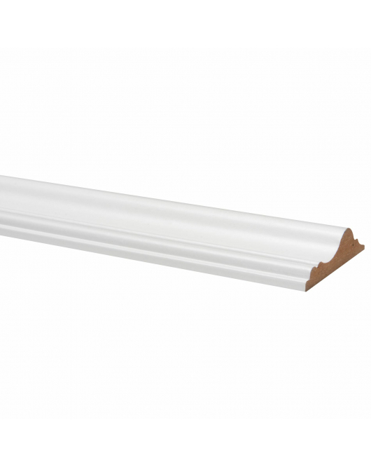 DECORLIJST MDF FOLIE 18X68MM WIT 260CM