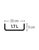 EET-EN DRINKPOT HOND ROCKY KERAM. ZWART ROND 1700ML 20X7,5CM