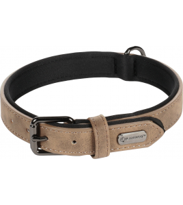 HOND HALSBAND MET NEOPREEN DELU BRUIN M 36-44CM 20MM