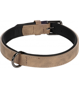 HOND HALSBAND MET NEOPREEN DELU BRUIN M 36-44CM 20MM