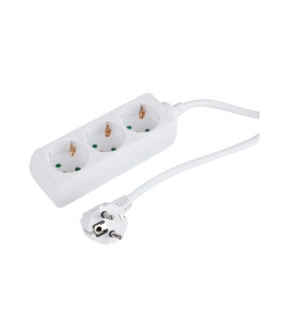 STEKKERDOOS 3V 3,0M 3X1,5Q WIT