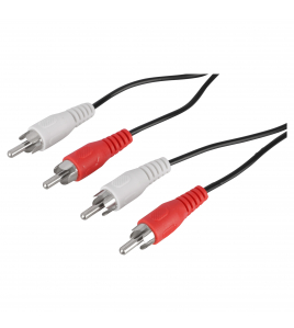 QL TULP KABEL 2RCA/2RCA MA-MA RD/WT 1.5M QL TULP KABEL 2RCA/2RCA MA-MA RD/WT 1.5M