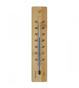 MUURTHERMOMETER H19X4X1CM BAMBOE