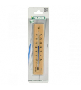 MUURTHERMOMETER H19X4X1CM BAMBOE
