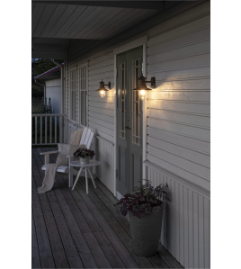 NAPOLI 230V WANDARMATUUR NEERWAARTS 30.5CM E27, MAX 60W ROESTBRUIN 230-240V