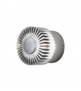 MONZA POWERLED 230V WANDARMATUUR FLUSH ROND 9CM, 1X 3W GEANODISEERD ALUMINIUM 230-240V