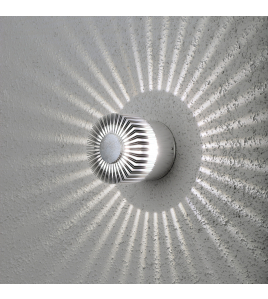 MONZA POWERLED 230V WANDARMATUUR FLUSH ROND 9CM, 1X 3W GEANODISEERD ALUMINIUM 230-240V