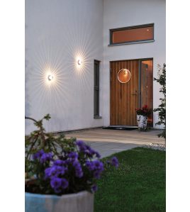 MONZA POWERLED 230V WANDARMATUUR FLUSH ROND 9CM, 1X 3W GEANODISEERD ALUMINIUM 230-240V