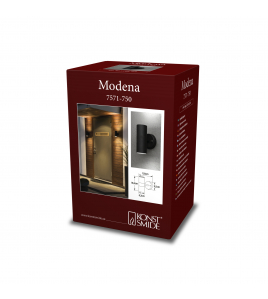 MODENA 230V WANDARMATUUR TWINSPOT 17CM, GU10, MAX 2X 35W MATZWART 230-240V