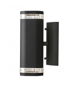 MODENA 230V WANDARMATUUR TRIADE TWINSPOT SINGLE STRIP 23.5CM, GU10, MAX 2X 35W MATZWART 230-240V