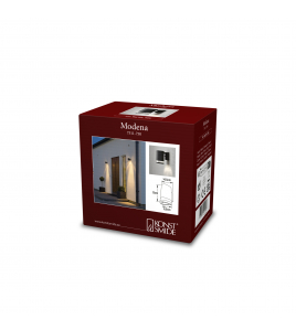 MODENA 230V WANDARMATUUR TRIADE NEERWAARTS SINGLE STRIP 13.5CM, GU10, MAX 35W MATZWART 230-240V