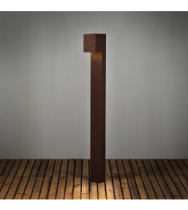 CREMONA POWERLED 230V 1-LICHTS ARMATUUR 100CM, 8W WARMWIT, 0-90&deg; TRAPLOOS INSTELBARE STRALINGSHOEKEN ROESTBRUIN 230-240V