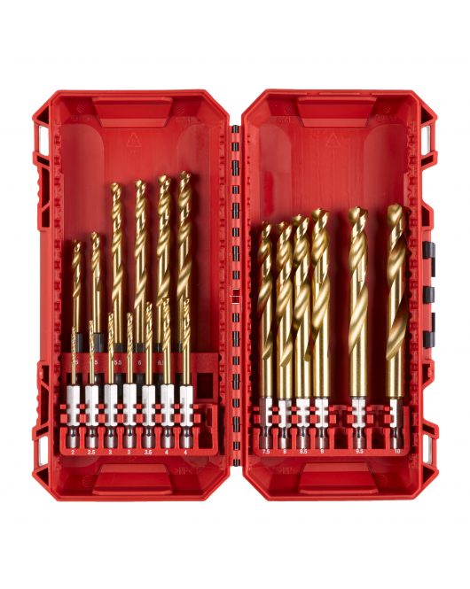 SHOCKWAVE RED HEX SET PACKOUT READY BOX METAALBOREN HSS-G (2/2,5/2X3/3,5/2X4/4,5/5/5,5/6/6,5/7/7,5/8/8,5/9/9,5/10)