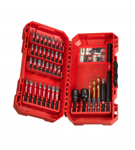 SHOCKWAVE BIT SET PACKOUT READY BOX (25X 25MM &amp; 8X 50MM &amp; 2X DOPPEN &amp; 2X BITHOUDER &amp; 3X RED HEX BOREN)