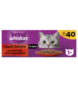 WHISKAS 40-P CLASSIC IN SAUS 1 X 40 ST. WHISKAS 40-P CLASSIC IN SAUS 1 X 40 ST.