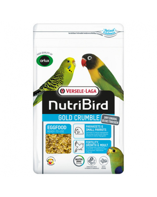 VERSELE-LAGA NUTRIBIRD GOLD CRUMBLE PARKIETEN EN KLEINE PAPEGAAIEN 1 K