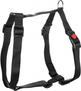 HOND HARNAS H-VORM ZIGGI ZWART L 60-85CM 70-100CM 25MM