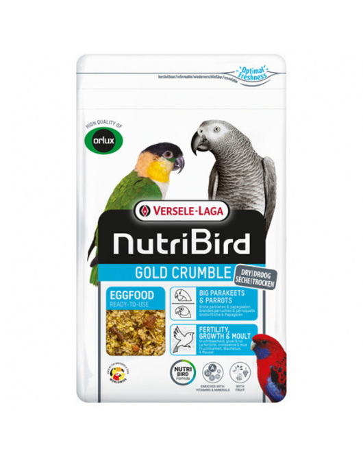 VERSELE-LAGA NUTRIBIRD GOLD CRUMBLE GROTE PARKIETEN EN PAPEGAAIEN 800