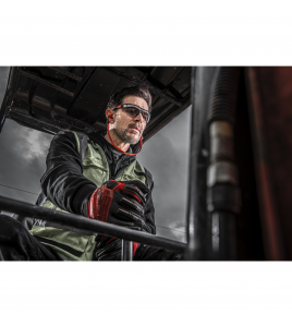 VEILIGHEIDSBRIL GRIJS - KRASWEREND &amp; ANTI-CONDENS - 1 STUK