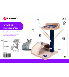 KRABPAAL VIVA 3 BEIGE 60X45X64CM