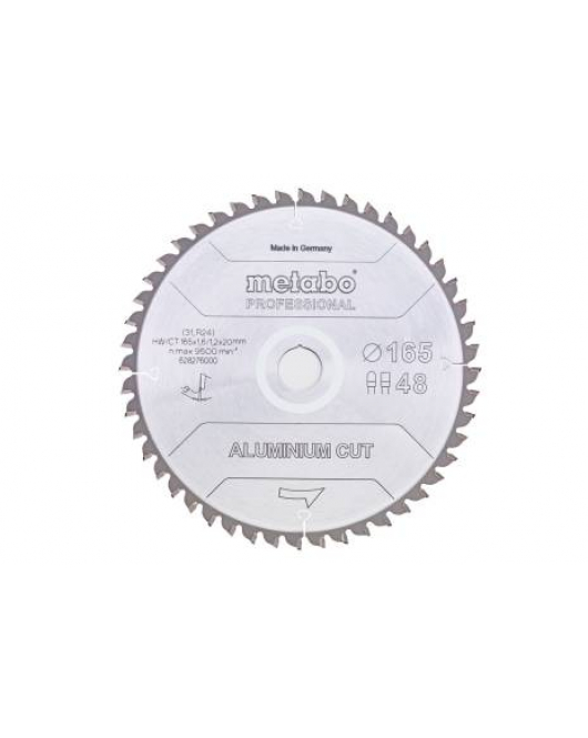 METABO CIRKELZAAGBLAD ALUMINIUM CUT PROF Ø 165 MM, 48 TANDS