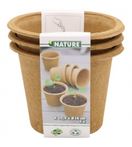 BIO.AFBREEKBARE KWEEKPOTJES H10,5 X &#216;14 CM SET A 3 STUKS