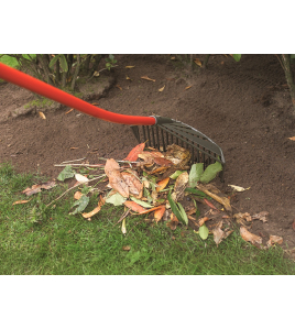 GOLDEN GARK ROOD 18 TANDS 35 CM, GEBOGEN ALUMINIUM STEEL EN D-GREEP GOLDEN GARK ROOD 18 TANDS 35 CM, GEBOGEN ALUMINIUM STEEL EN D-GREEP