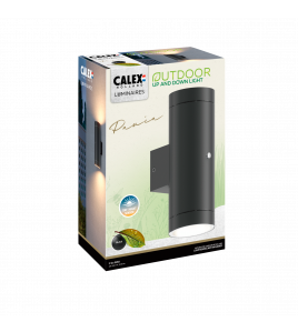 CALEX PAVIA OUTDOOR UP AND DOWNLIGHT DAY & NIGHT SENSOR 220-240V ZWART CALEX PAVIA OUTDOOR UP AND DOWNLIGHT DAY & NIGHT SENSOR 220-240V ZWART