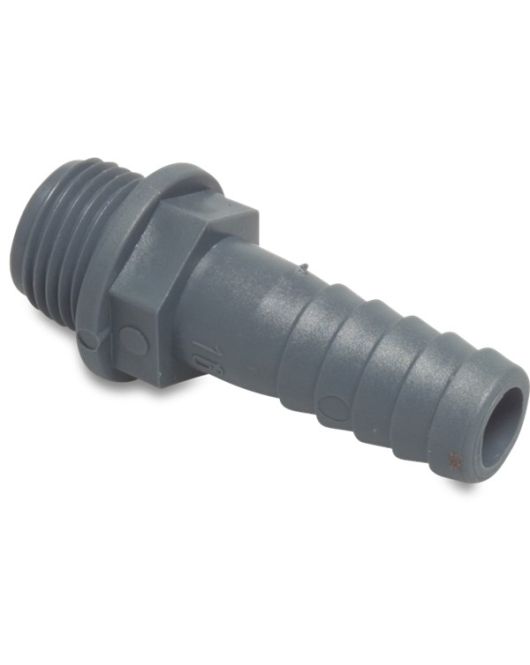 SLANGTULE PP 1 1/4" X 38 MM BUITENDRAAD X SLANGTULE 6BAR GRIJS SLANGTULE PP 1 1/4" X 38 MM BUITENDRAAD X SLANGTULE 6BAR GRIJS