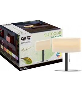 CALEX OUTDOOR BATTERY-SOLAR RECHARGEABLE TAFELLAMP SMD 1.8W 200LM 3000K 3.7V ZWART-WIT ( CASCIA) CALEX OUTDOOR BATTERY-SOLAR RECHARGEABLE TAFELLAMP SMD 1.8W 200LM 3000K 3.7V ZWART-WIT ( CASCIA)