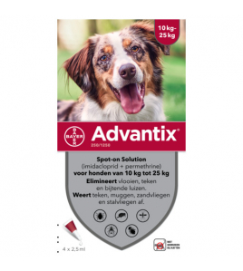 ADVANTIX SPOT ON 250 2.5 ML 10-25 KG