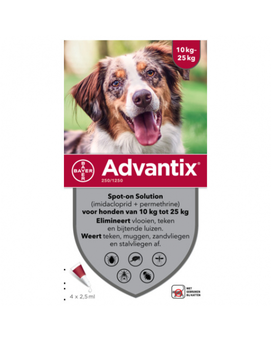 ADVANTIX SPOT ON 250 2.5 ML 10-25 KG