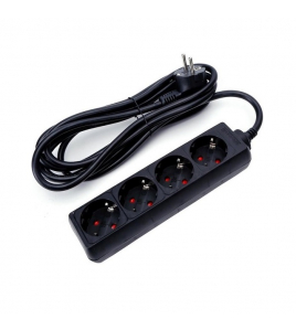 STEKKERDOOS 4V 1,5M 3X1,5Q ZWART