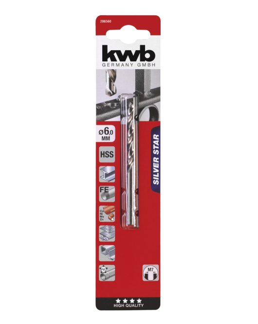 HSS BOREN SILVER STAR 6.0 MM KAART