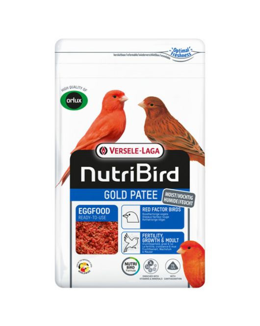 VERSELE-LAGA NUTRIBIRD GOLD PATEE ROODFACTORIGE VOGELS 1 KG ROODFACTOR VERSELE-LAGA NUTRIBIRD GOLD PATEE ROODFACTORIGE VOGELS 1 KG ROODFACTOR