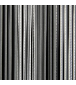 VLIEGENGORDIJN PALERMO TRANSPARANT - GRIJS 90X210 CM