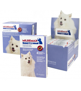 MILBEMAX KAUWTABLETTEN HOND KLEIN CHEWY 4 TABL. &amp;LT;5KG 4 ST