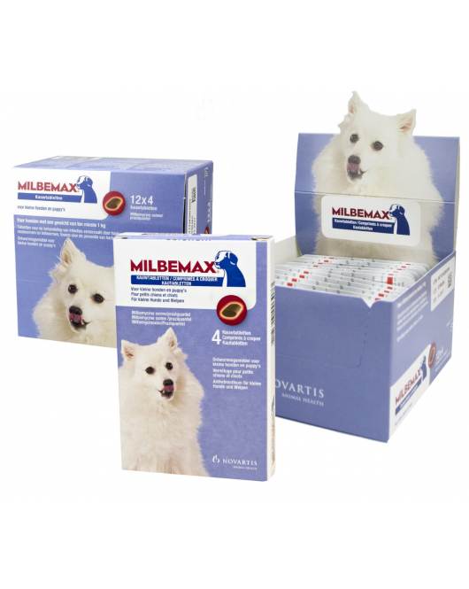 MILBEMAX KAUWTABLETTEN HOND KLEIN CHEWY 4 TABL. &LT;5KG 4 ST