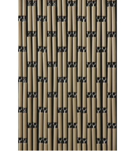 VLIEGENGORDIJN VERSPRINGEND TAUPE 100X232 CM