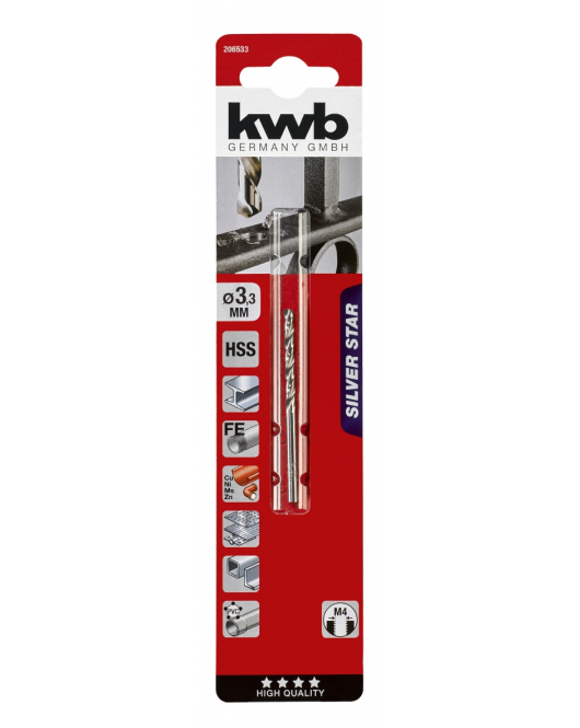 KWB HSS BOREN SILVER STAR 3,3KAART