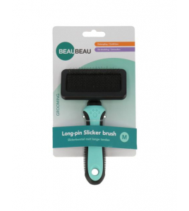 BEAUBEAU SLICKERBORSTEL LANGE TAND 9,5X17 CM MEDIUM
