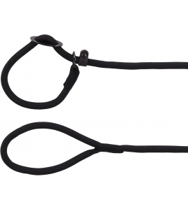 HOND ANTI-TREK LOOPLIJN AIDEN ZWART 1,3M 12MM