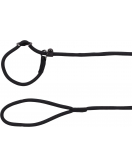 HOND ANTI-TREK LOOPLIJN AIDEN ZWART 1,3M 12MM