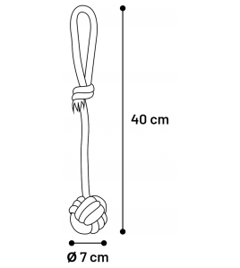 HS KATOEN JOE TREKTUIG+KNOOPBAL CAMOUFLAGE 40CM