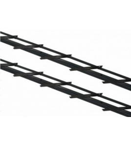 FENCE SHUTTER/LAMELLEN 220 CM RVS, ZWART TXT GECOAT