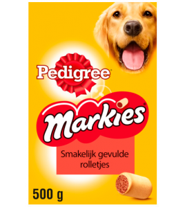 PEDIGREE MARKIES GEVULD MET MERG 500 G VLEES VLEES