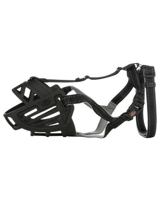 TRIXIE MUZZLE FLEX MUILKORF ZWART MAAT L/XL
