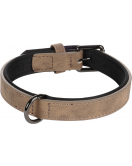 HOND HALSBAND MET NEOPREEN DELU BRUIN S / M 31-39CM 20MM