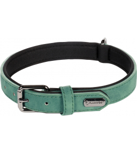 HOND HALSBAND MET NEOPREEN DELU GROEN M 36-44CM 20MM